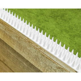 Fence Spikes Cat Deterrent Anti Climb Grey  White Pack Of 10 Strips