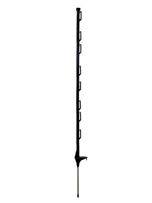 FENCETEXX Black Electric Fence Posts (25 pcs) 120cm (4ft) Temporary Fencing for Gardens, Heavy-Duty Poly Spikes
