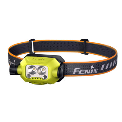 Fenix WH23R, USB-C Rechargeable Work Head Torch - 600 lm - 100m Beam - Independent & Combined Spot/Flood Light - IP66 Weatherproof