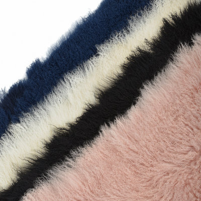Fenland Luxury Mongolian Real Lamb Rug - Natural (120 cm x 60 cm)