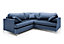 Ferguson Corner Sofa Dark Blue Velvet
