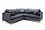 Ferguson Corner Sofa Dark Grey Velvet
