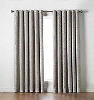 Fern 111cm x 137cm Cream Ring Top Curtains