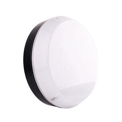 Fern Howard Drake Flush Fitted LED IP65 Emergency Black Bulkhead 1300lm Natural White Light
