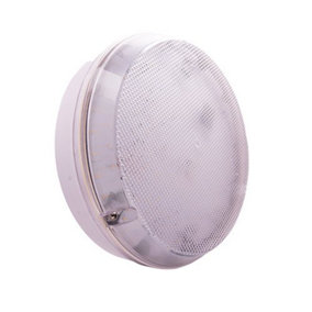 Fern Howard Drake Flush Fitted LED IP65 Microwave Sensor White Bulkhead 1800lm Natural White Light