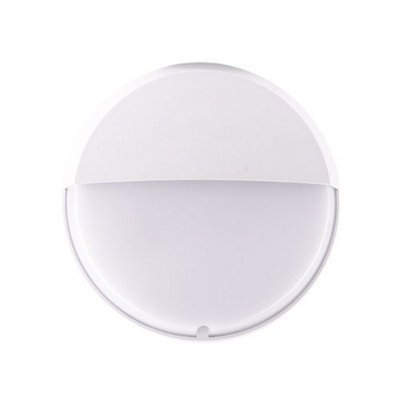 Fern Howard Drake Flush Fitted LED IP65 White Bulkhead 1300lm Natural White Light With Light Shield