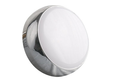Fern Howard LED Wall Light or Ceiling Light Flush Fitted 245mm Round Icebreaker Chrome Bulkhead 950lm IP44