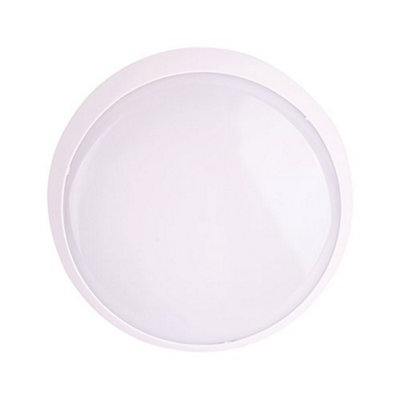 Fern Howard LED Wall Light or Ceiling Light Flush Fitted 325mm Round Icebreaker Emergency Chrome Bulkhead 1250lm IP44