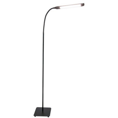 Fern Howard Tall Black Dimmable LED Floor Lamp with Remote control & USB port (mains-powered - plug)
