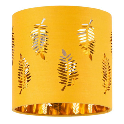 Fern - Ochre with Gold Inner 15.5cm Table Lamp Shade