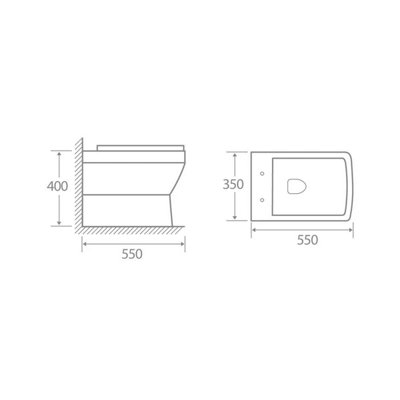 Fernando Ceramic Back to Wall Toilet Pan with Soft Closing Seat