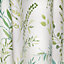 Fernworthy 100% Cotton Botanical Print Pair of Eyelet Curtains