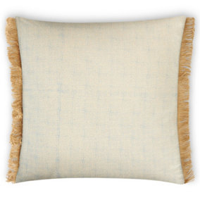 Fero Blue Falls Fringed Filled Decorative Throw Scatter Cushion - 45 x 45cm - Pack of 2