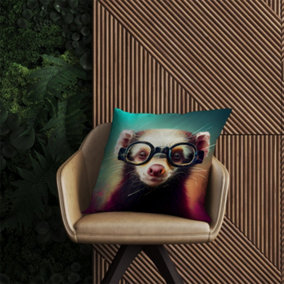 Ferret Splashart Outdoor Cushion 60cm x 60cm