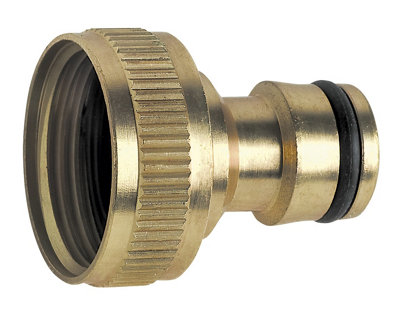 Ferro Made of Brass Hozelock Compatible Threaded Female Tap Connector 1" Diameter