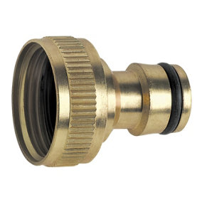 Ferro Made of Brass Hozelock Compatible Threaded Female Tap Connector 1" Diameter