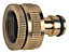 Ferro Made of Brass Universal Multi-Purpose Garden Tap Connector Female 1/2" or 3/4"
