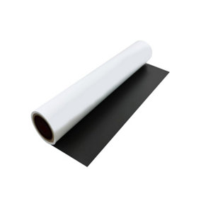 FerroFlex 600mm Wide Flexible Ferrous Sheet - Standard Self Adhesive & Gloss White Dry Wipe Surface (1 Metre Length)