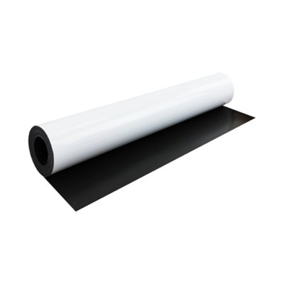 FerroFlex 620mm Wide Gloss White Dry Wipe Flexible Ferrous Sheet for Walls, Creating Surfaces Magnets Will Attract To - 5m Length