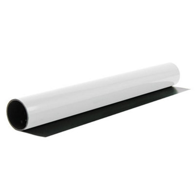 FerroFlex Self Adhesive & Gloss White Flexible Ferrous Sheet for Walls, Creating Surfaces Magnets Will Attract To - 1m Length