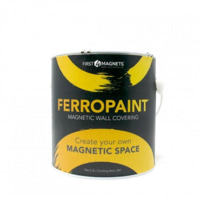 FerroPaint® Charcoal Magnetic Paint For Walls, Bedroom, Office, Kitchen