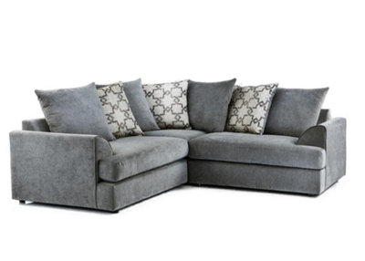 Ferrous Double Corner Sofa Graceland Fabric DIY at B&Q