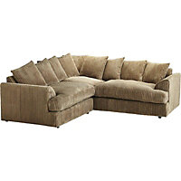 Ferrous Premium Cord Fabric Double Corner Sofa
