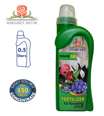 FERTILIZER FOR FLOWERING PLANTS - MINERAL GEL - 0.5L