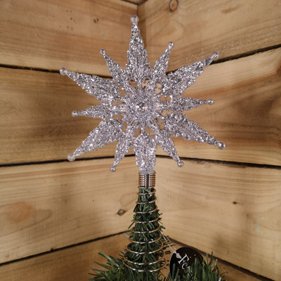 Silver on sale tree topper