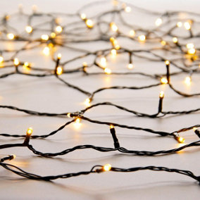 Festive 28.7m Indoor & Outdoor Multifunction Christmas Fairy Lights 360 Warm White LEDs