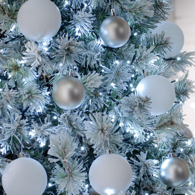 Festive 28.7m Indoor & Outdoor Multifunction Christmas Fairy Lights 360 White LEDs