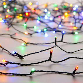 Festive 38.3m Indoor & Outdoor Multifunction Christmas Fairy Lights 480 Multicoloured LEDs