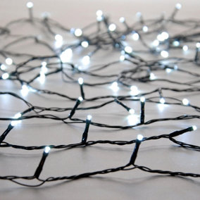 Festive 38.3m Indoor & Outdoor Multifunction Christmas Fairy Lights 480 White LEDs