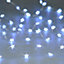 Festive 4m Multifunction Battery Fairy Lights 80 Cool White Star LEDs