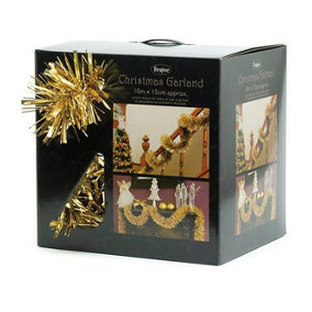 Festive Christmas 1000cm approx 15cm Chunky / Fine cut Tinsel - Gold