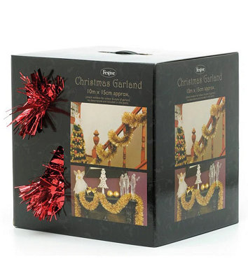 Festive Christmas 1000cm approx 15cm Chunky / Fine cut Tinsel - Red Price Comparisons | Compare The Build