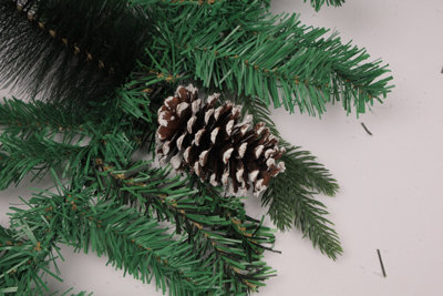 Festive Christmas Garland with Pine Cones