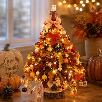 Festive DIY Bead Built Christmas Tree Kit, Lighted 3D Table Decor ...