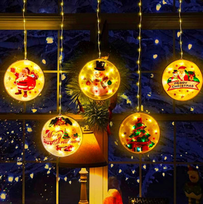 Festive Fix Christmas Window Light 54 LED 3D Square Pendant USB Powered ...