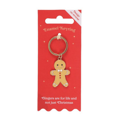Festive Gingerbread Man Keyring - Cute Holiday Bag & Key Accessory
