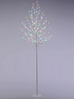 Festive Indoor or Outdoor Christmas Aurora Multi Coloured Led Twig Tree - 180cm