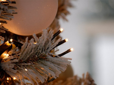 Festive Indoor Outdoor 6ft Christmas Tree Lights 760 Warm White LEDs