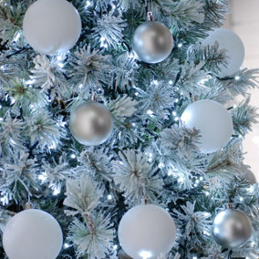 Festive Indoor & Outdoor 7ft Christmas Tree Lights 1000 White LEDs
