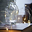 Festive Lights 2m 20 Warm White LED Battery Powered Decorative Micro Firely Fairy String Lights on Silver Wire