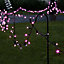 Festive Lights - ConnectPro 5m Pink Outdoor IP65 Connectable LED Christmas Fairy String Lights - With Plug