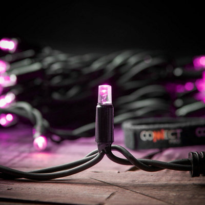 Festive Lights - ConnectPro 5m Pink Outdoor IP65 Connectable LED ...