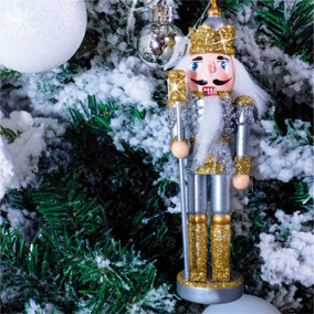 Festive Ornament Nutcracker Christmas Tree Bauble Decoration- Crown Design