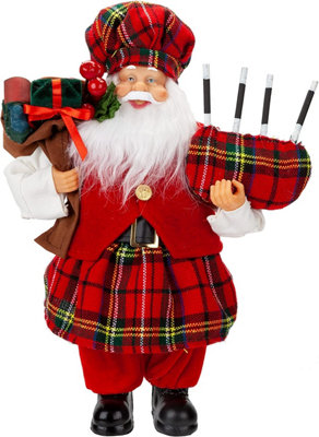 Festive Scottish Standing Father Christmas 30CM