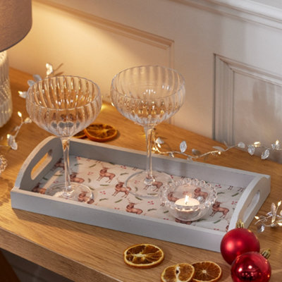 Festive Stag Wooden Drink Serving Tray DIY at B Q
