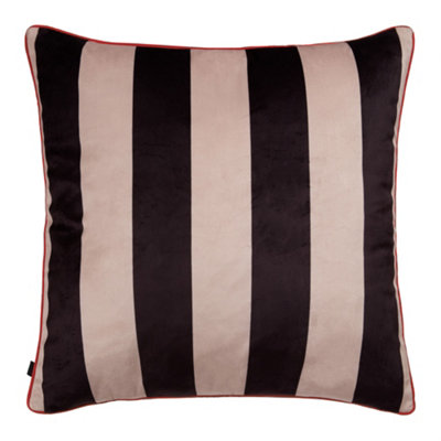 Festivo Ornamental Tile Print Velvet Black Filled Cushion